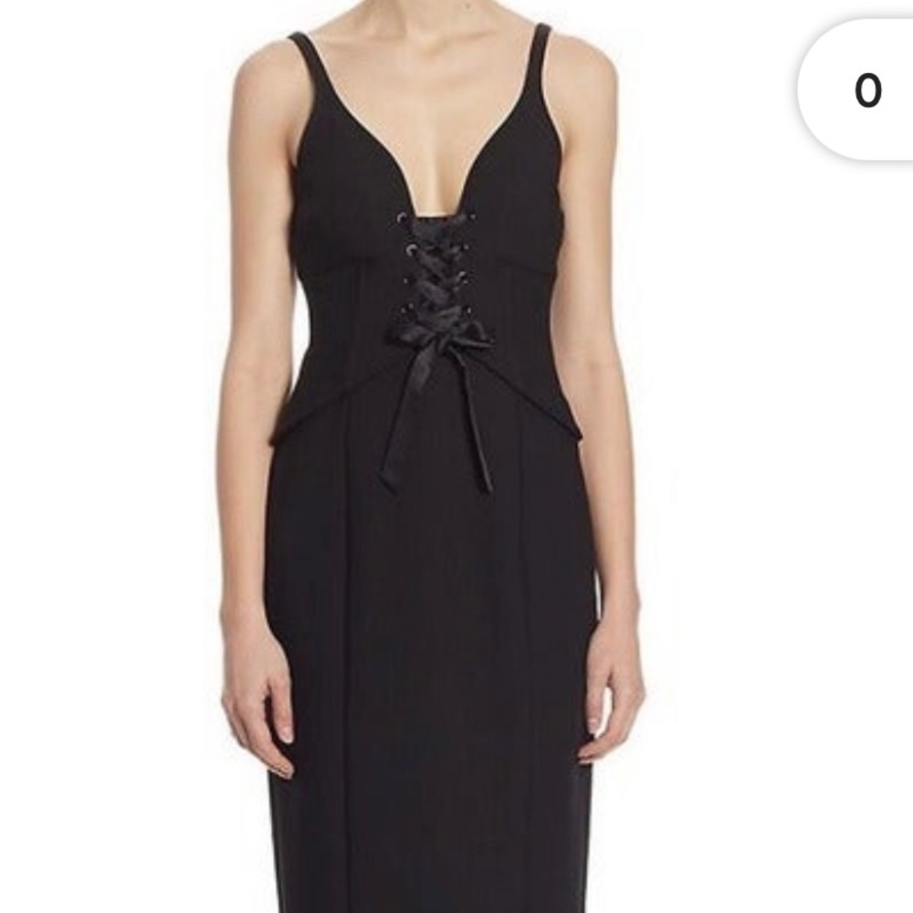 CinqASept Demia Cocktail Lace Up Tank Dress NWT S8